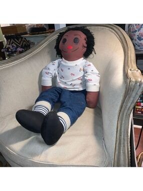 Homemade Rag Doll Brown/Blue Size One Size